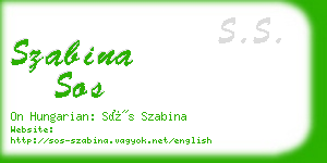 szabina sos business card